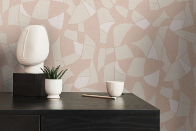 Geometric wallpaper - beige, cream, 1373424 AS Creation