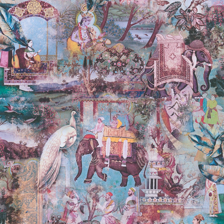 Tapetes Indijas stilā ar vintāžas rakstu - daudzkrāsainas - 1351445 AS Creation