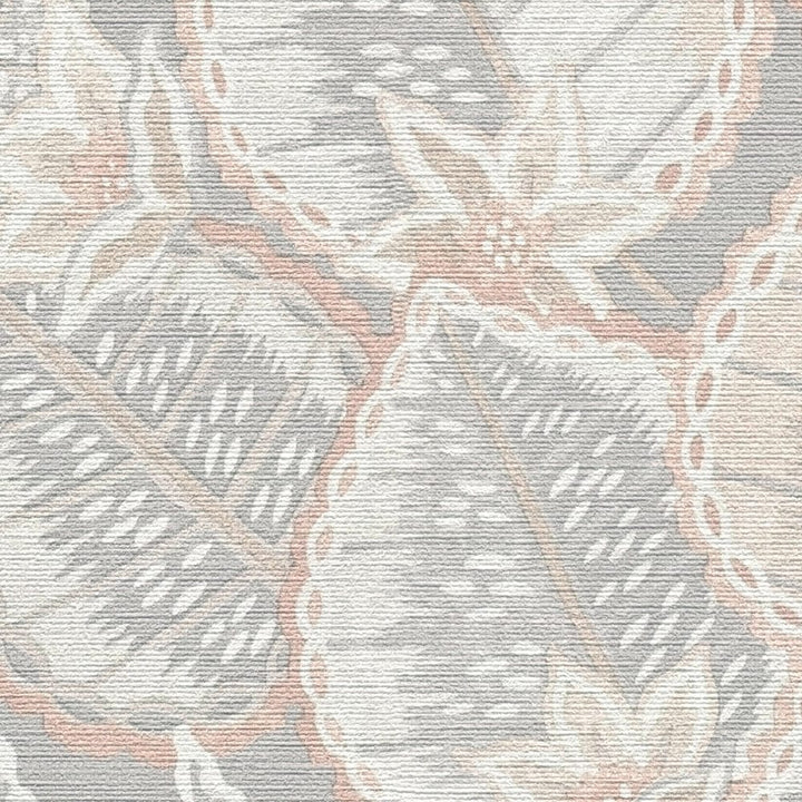Abstrakta tapetes: džungļu lapas pelēkā krāsā, AS Creation, 396533 AS Creation