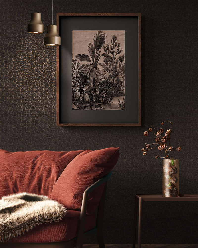 Wallpaper in black with gold elements, 1373414 AS Creation