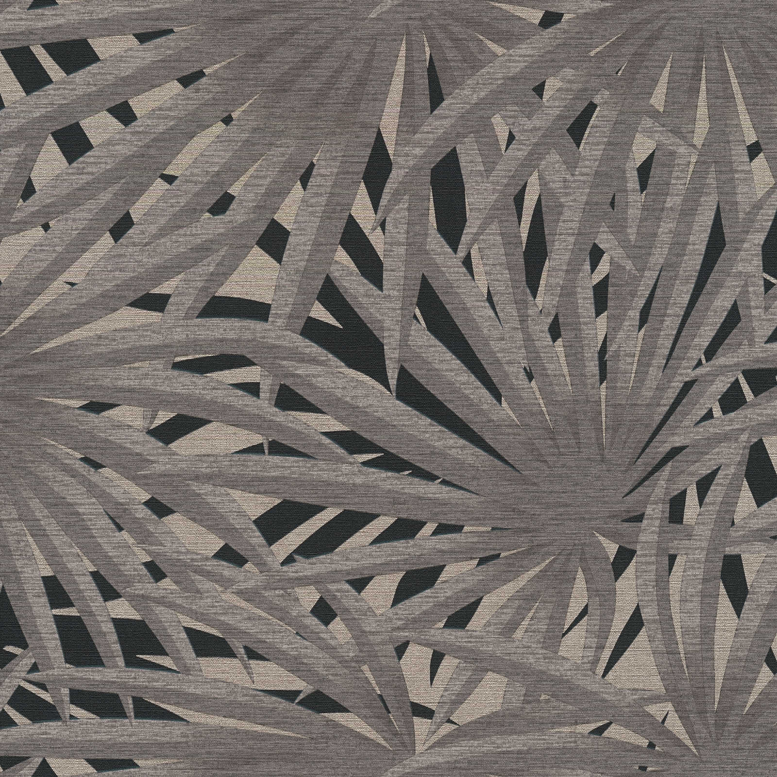 Tropu tapetes pelēkos toņos uz melna fona AS 378612 AS Creation