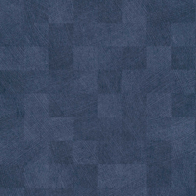 Tapetes nakts zilā krāsā ar metālisku spīdumu un rūtiņu rakstu Tapetenshop.lv