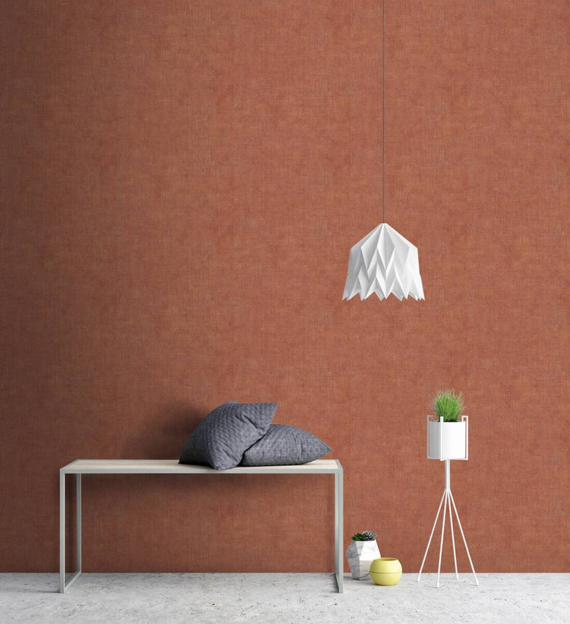 Wallpaper orange with silver line pattern, 1366252 AS Creation