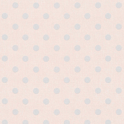Tapeet Polka dots tekstuurse mustriga - roosa ja hall, 361481 AS Creation