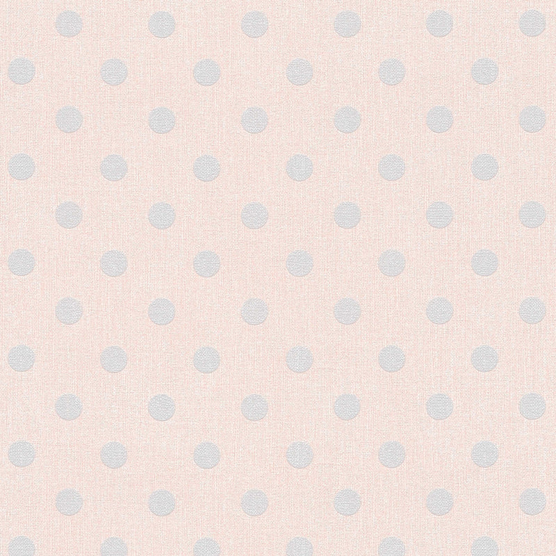 Tapetes Polka dots  ar teksturētu rakstu - rozā un pelēkā  krāsā, 361481 AS Creation