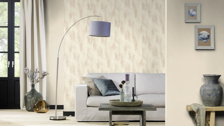 Rasch wallpaper 1562705 | A warm grey shade with a distinctive linen-like texture