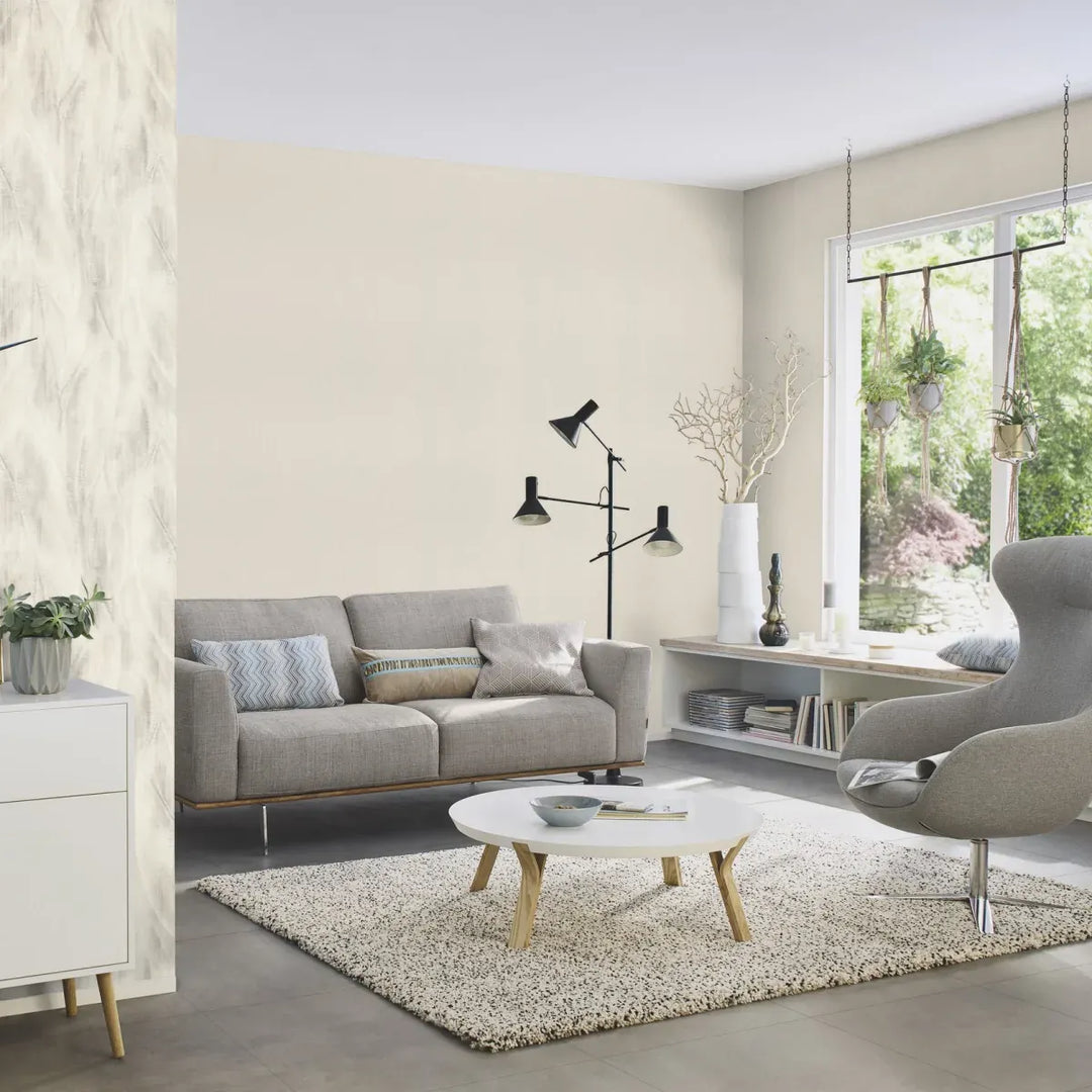 RASCH Wallpaper 2030461 | Ivory shade with a textile texture