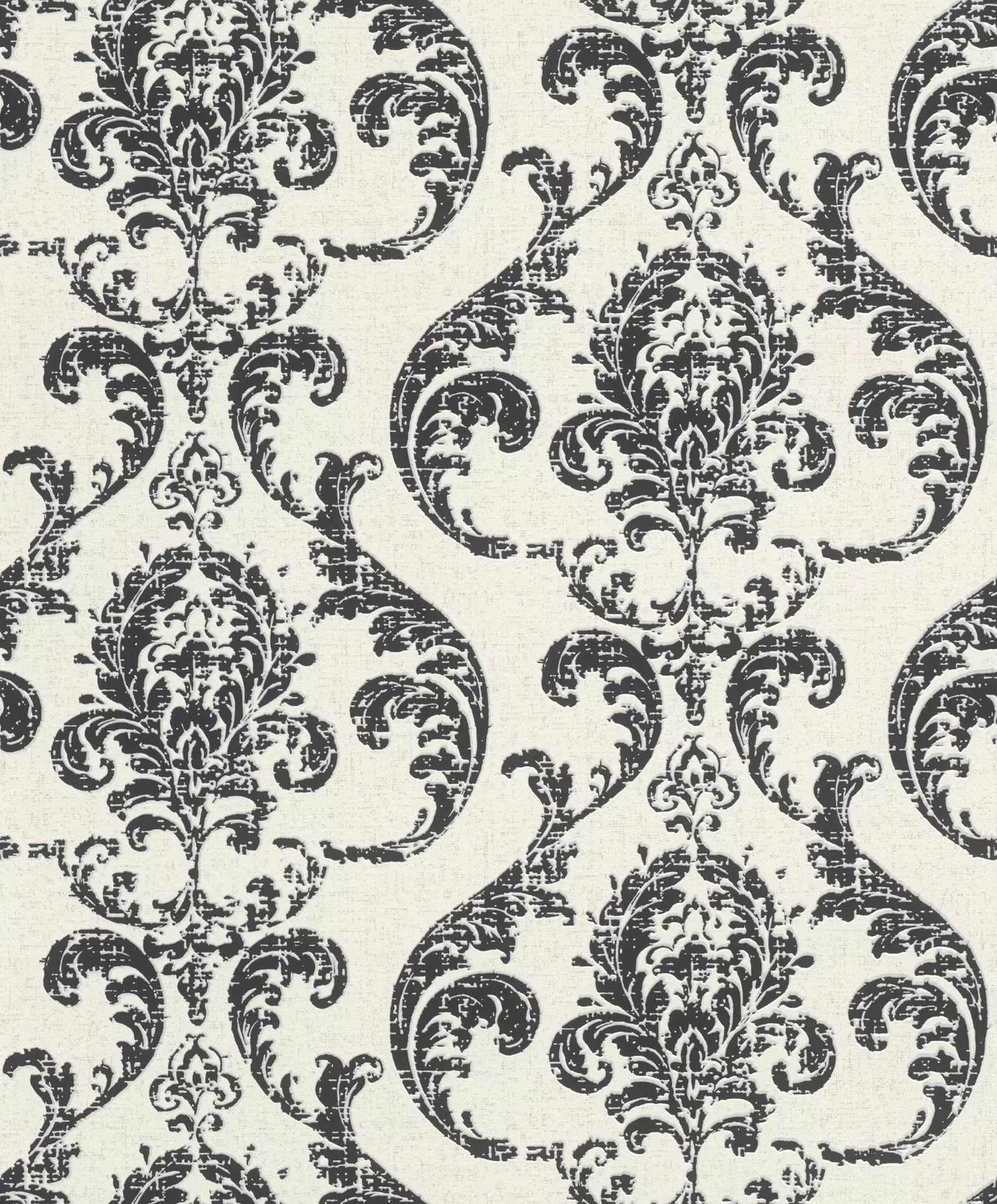 Tapetes RASCH ar elegantu ornamentu, melnbaltas, 315608 RASCH
