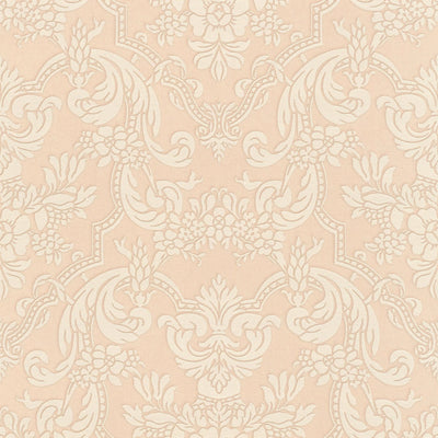 RASCH wallpaper with classic ornaments in beige and pink, 2132351 RASCH