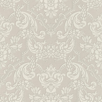 RASCH wallpaper with classic ornaments in shades of grey, 2132401 RASCH