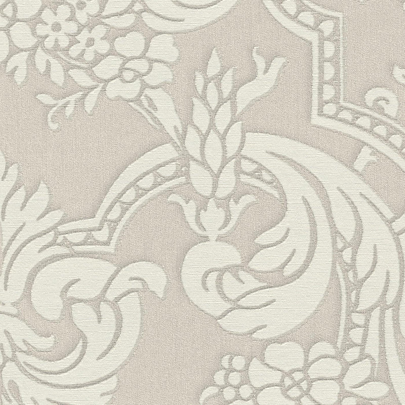 RASCH tapetai su klasikiniais pilkų atspalvių ornamentais, 2132401 RASCH