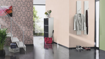 Wallpaper RASCH with classic ornaments in pink and grey, 2132431 RASCH