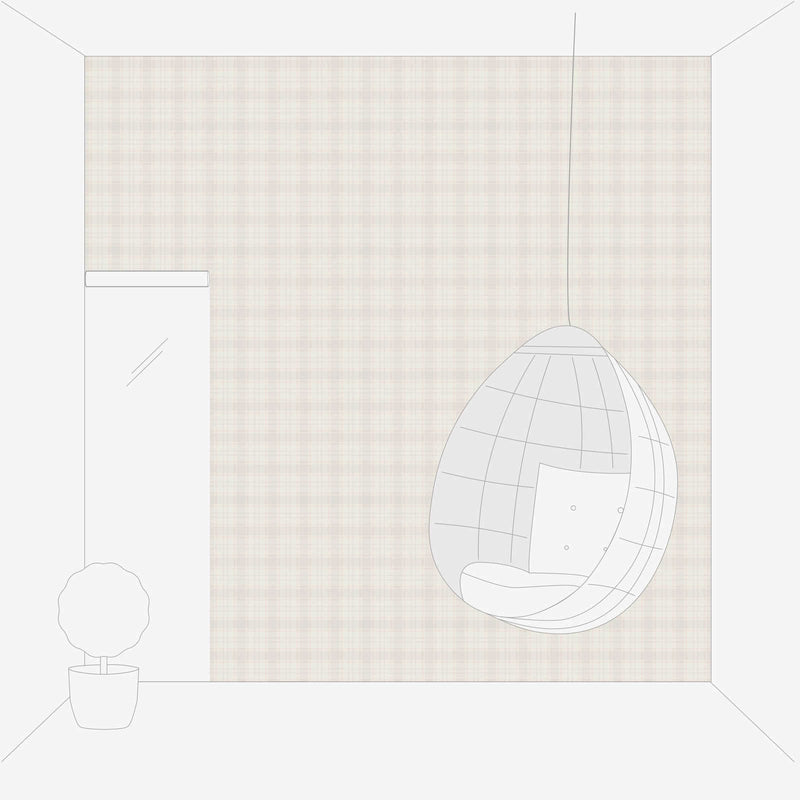 Wallpapers in plaid and country: cream, beige - 1373103 AS Creation