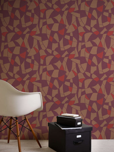 Wallpaper in dark colours with abstract pattern, 1373423 AS Creation