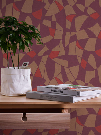 Wallpaper in dark colours with abstract pattern, 1373423 AS Creation