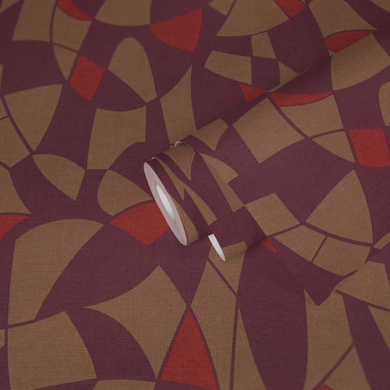 Wallpaper in dark colours with abstract pattern, 1373423 AS Creation