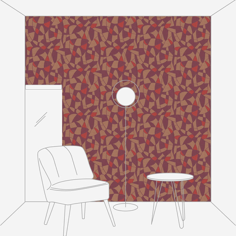 Wallpaper in dark colours with abstract pattern, 1373423 AS Creation