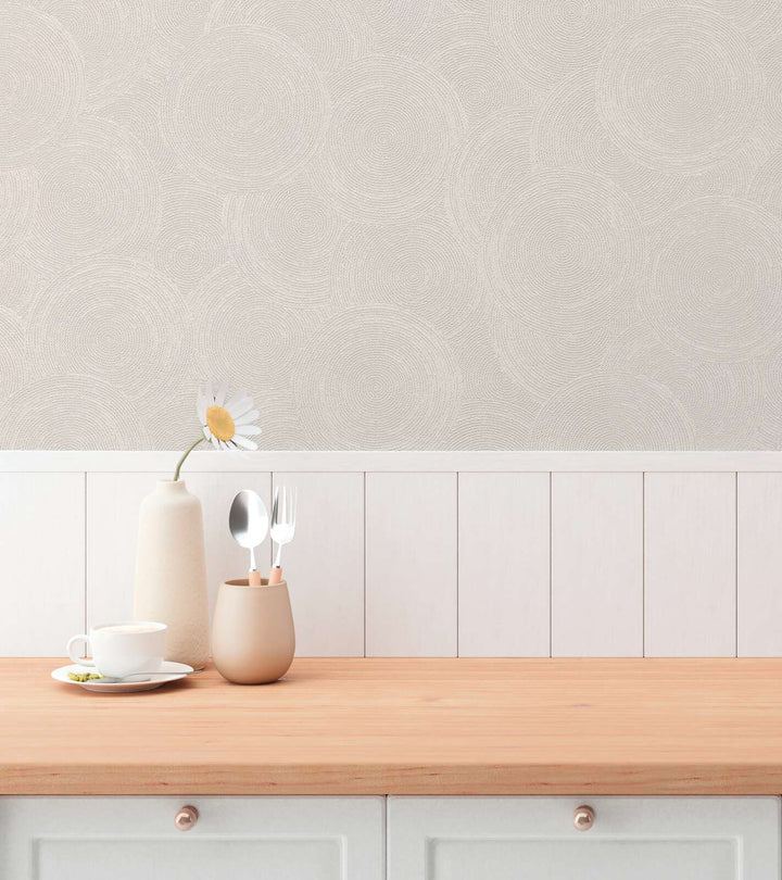 Krēmkrāsas tapetes ar apļiem (3010630) AS Creation