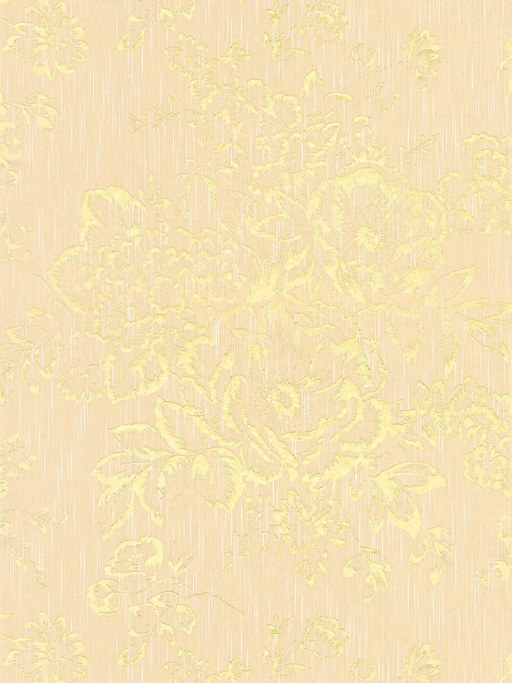 Tekstila ar zelta ziedu rakstu - zelta, krēma - 306573 AS Creation