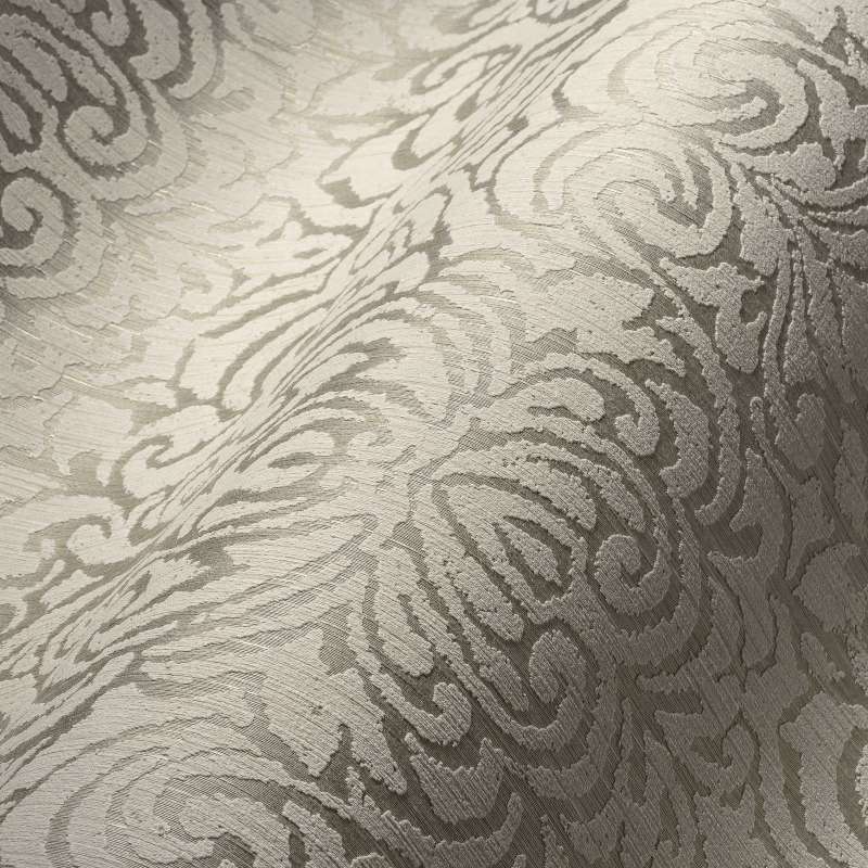 Klasiskas tekstila tapetes AS Creation 96193-1 bēšā krāsā AS Creation