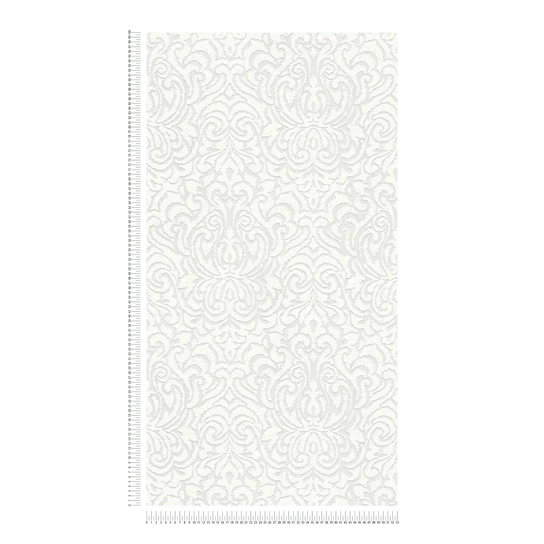 Klasiskas tekstila tapetes AS Creation 96193-2 balt krāsā AS Creation