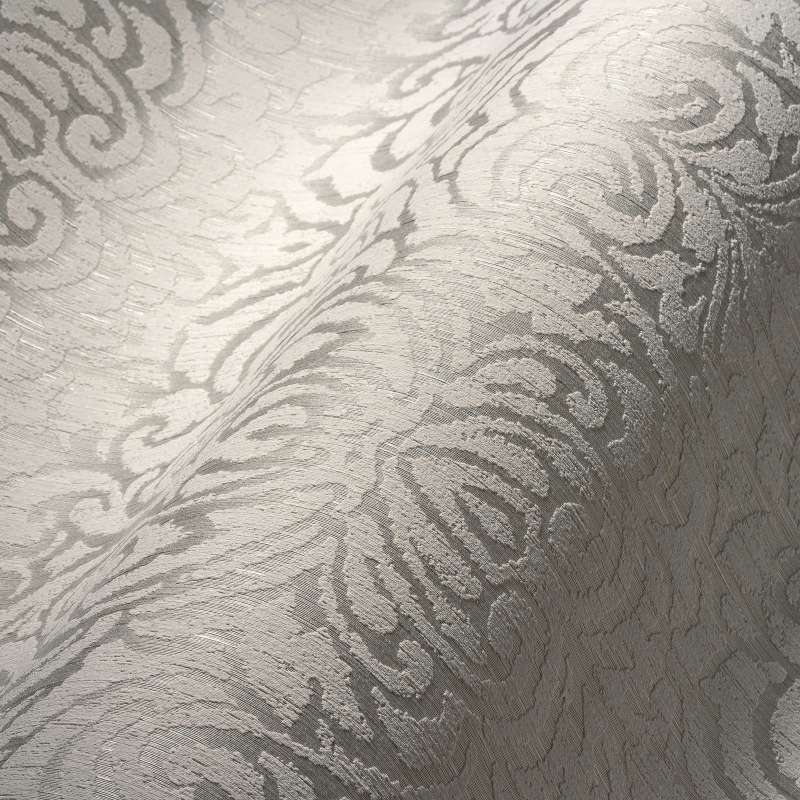 Klasiskas tekstila tapetes AS Creation 96193-3 krēmā krāsā AS Creation