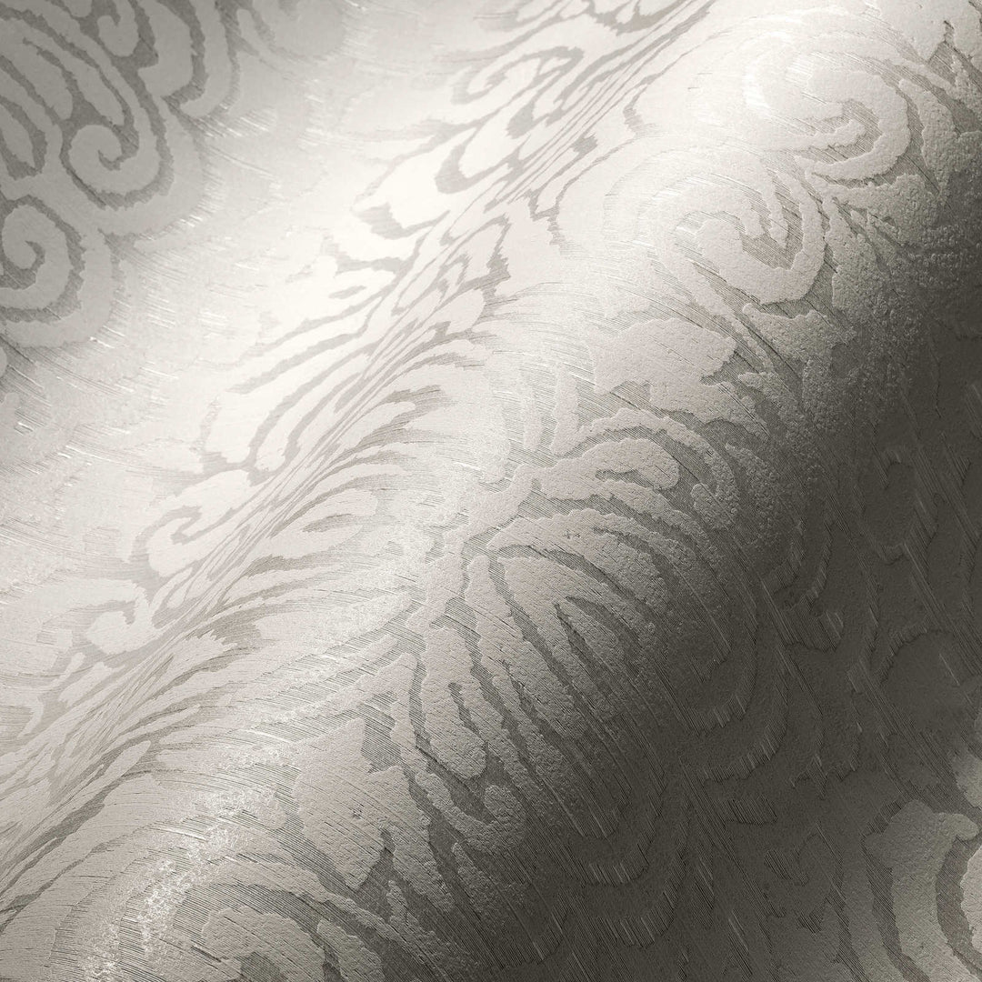Tekstila tapetes ar ornamentu vintāžas stilā - krēmkrāsā, 961935 AS Creation