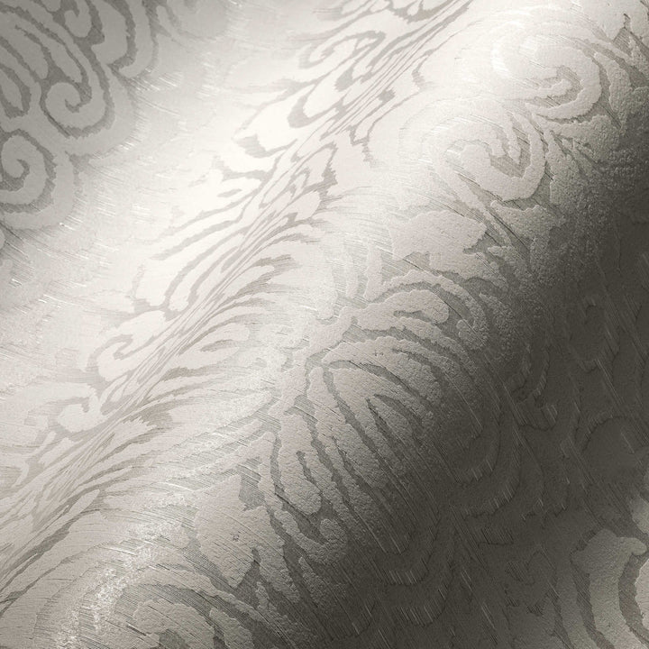 Tekstila tapetes ar ornamentu vintāžas stilā - krēmkrāsā, 961935 AS Creation