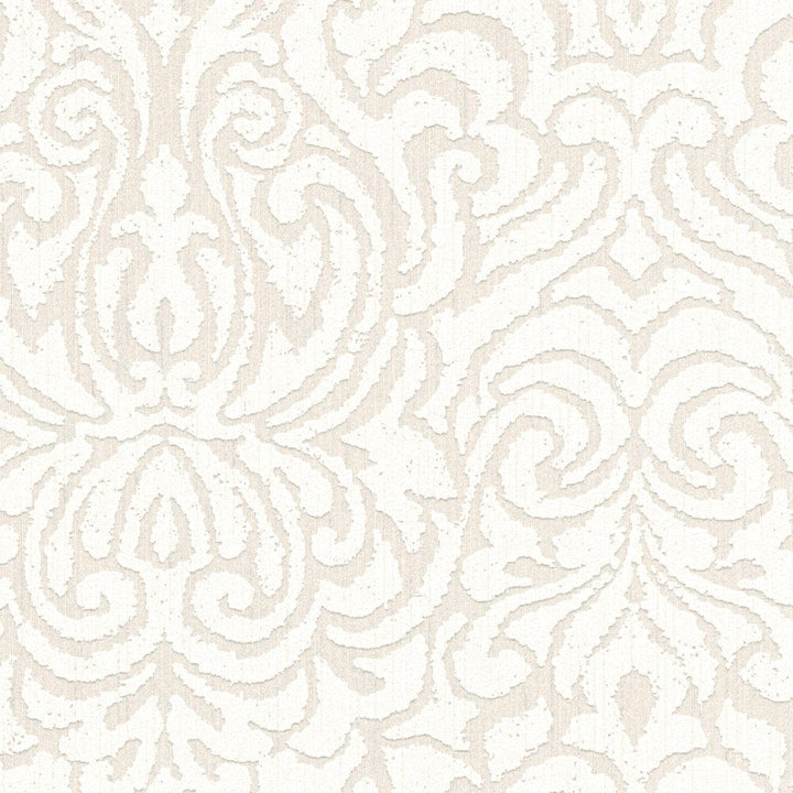 Tekstila tapetes ar ornamentu vintāžas stilā - krēmkrāsā, 961935 AS Creation