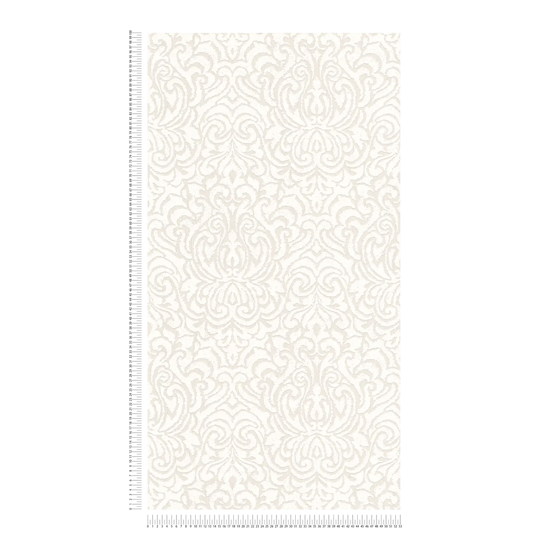 Tekstila tapetes ar ornamentu vintāžas stilā - krēmkrāsā, 961935 AS Creation