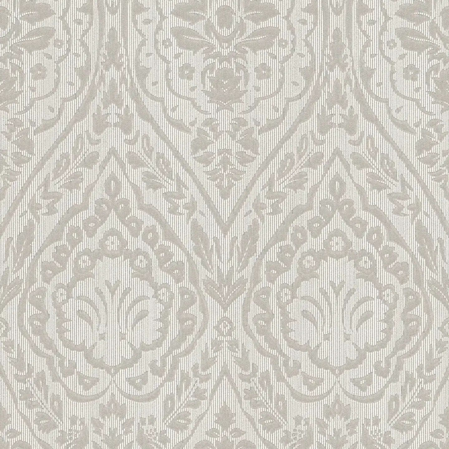 Tekstila tapetes ar klasisku rakstu AS Creation 96195-5 krēmā krāsā AS Creation