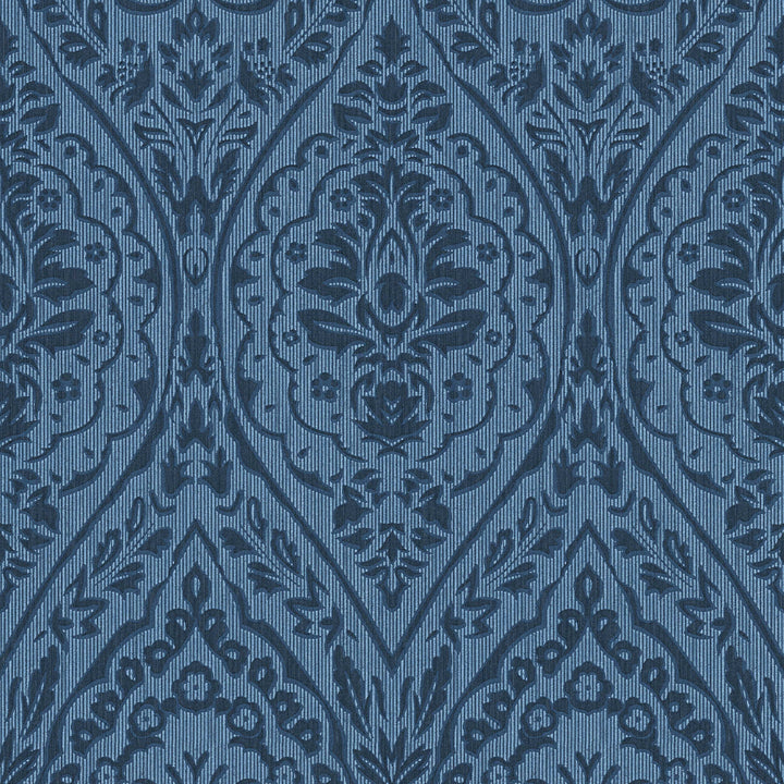 Tekstila tapetes ar klasisku rakstu AS Creation 96195-8 zilā krāsā AS Creation