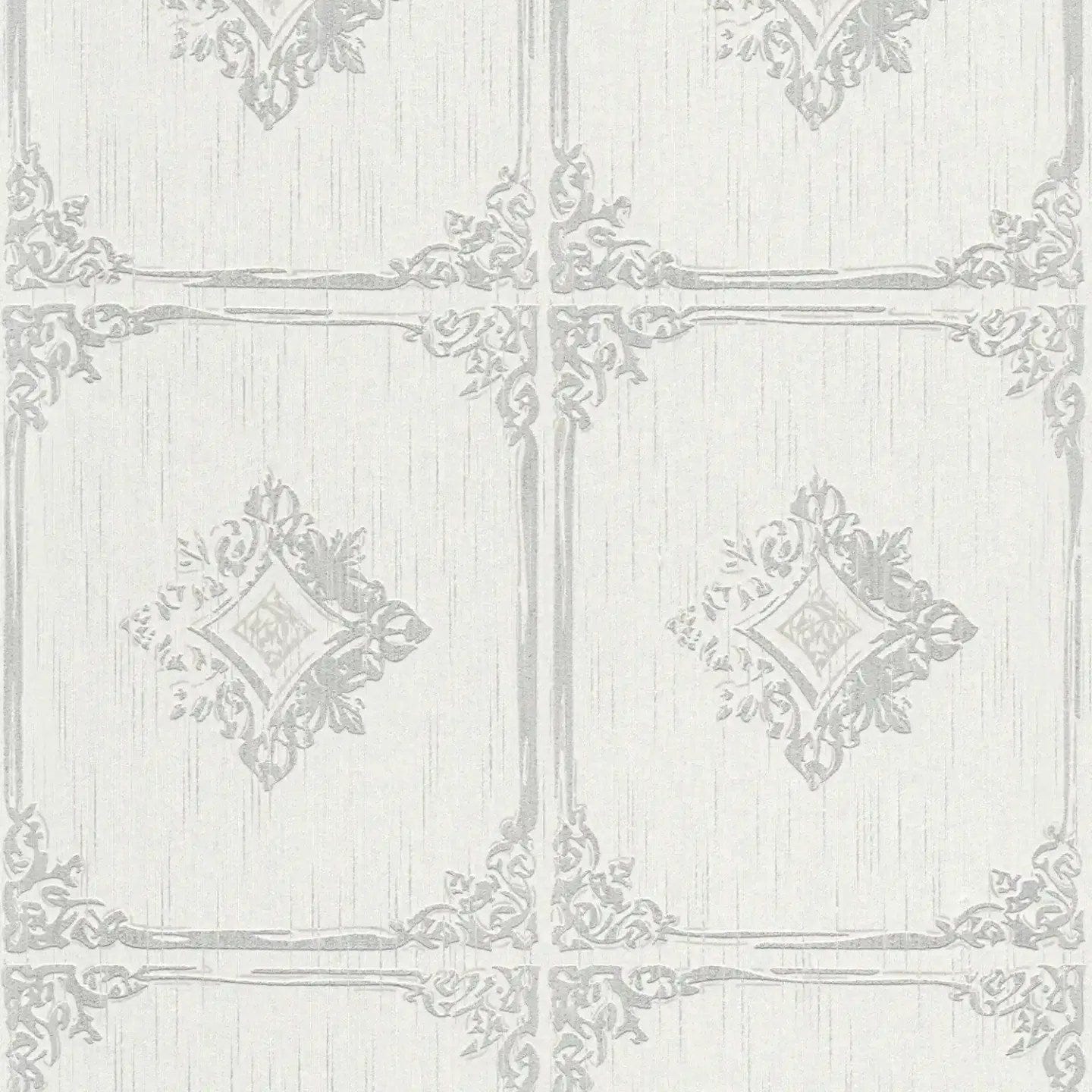 Klasiskas tekstila tapetes AS Creation 96199-1 baltā krāsā AS Creation