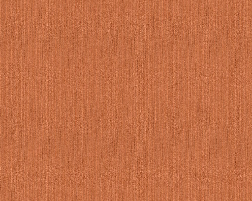 Vienkrāsainas tekstila tapetes AS Creation 96854-8 oranžā krāsā AS Creation