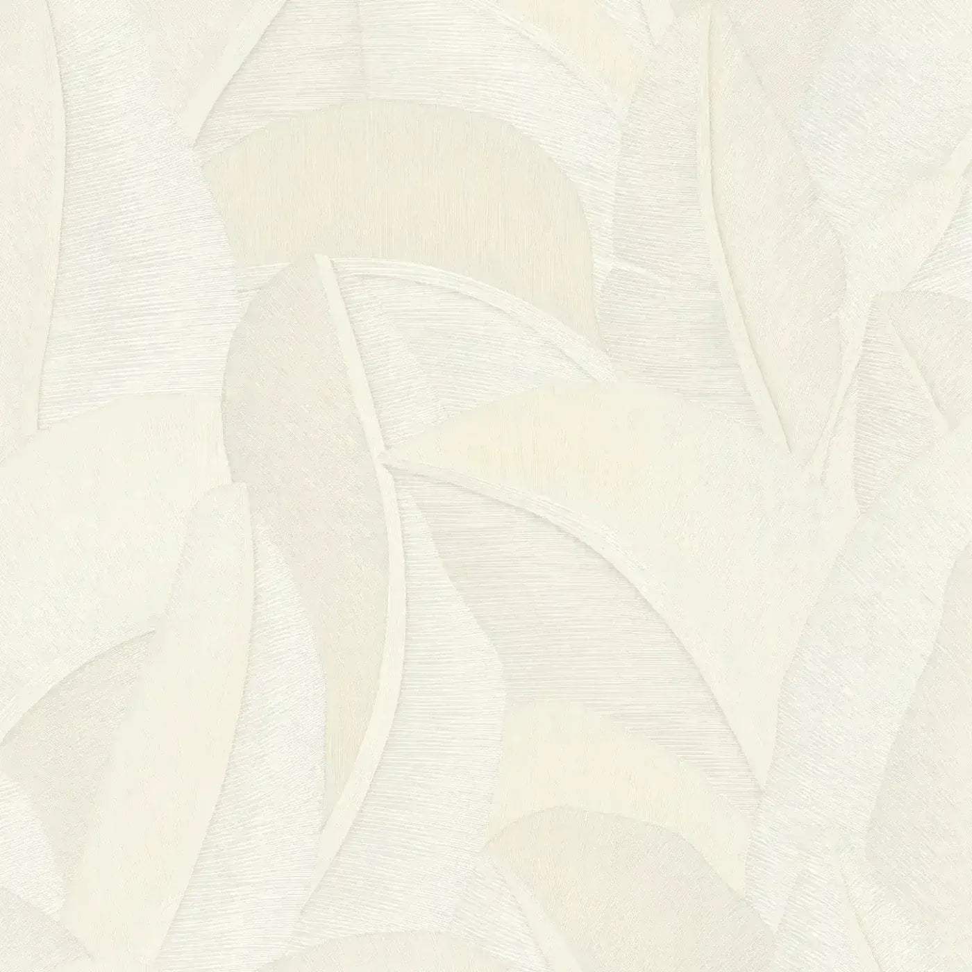 Lähikuva valkoisesta ja kermanvärisestä tapetista, jossa on abstrakti luontoreliefi. SKU: 3007574, AS Creation.