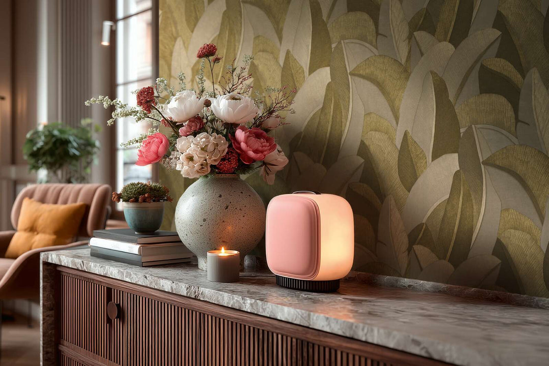 Teksturētas tapetes ar abstraktu lapu dizainu - zaļa, bēša, pelēka  AS Creation