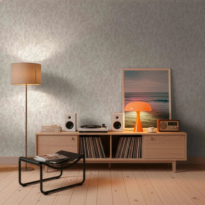 Tapetes ar dabisku sienu paneļu izskatu - gaiši pelēkps toņos, 3007103 AS Creation