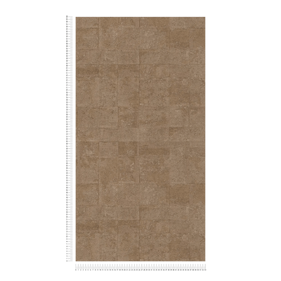 Textured wallpaper with tile appearance and metallic effect, gold - 1406647 AS Creation