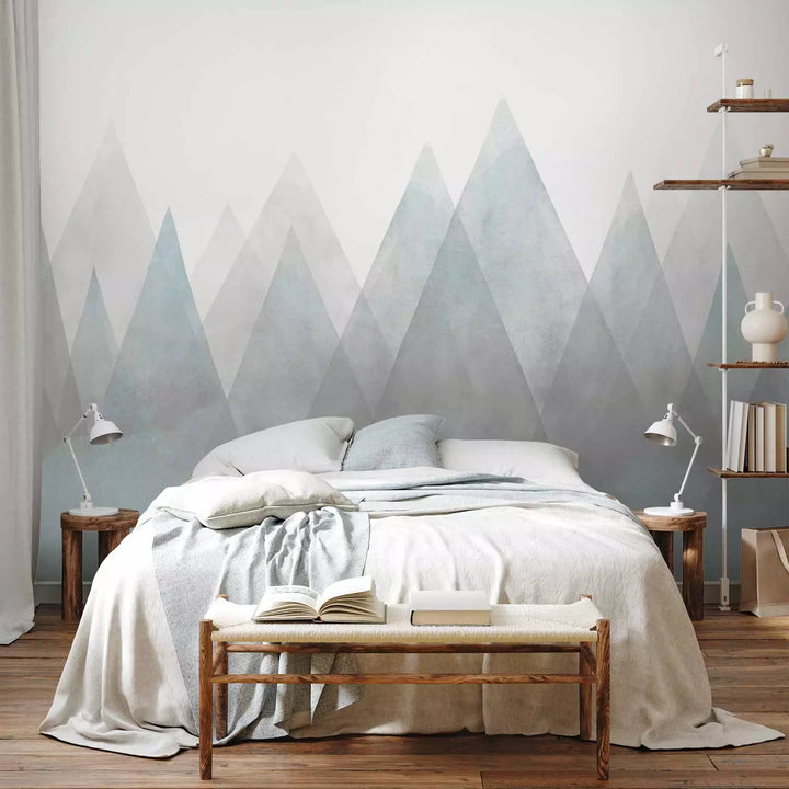 Wall Murals - Abstract landscape with geometric figures, 138827