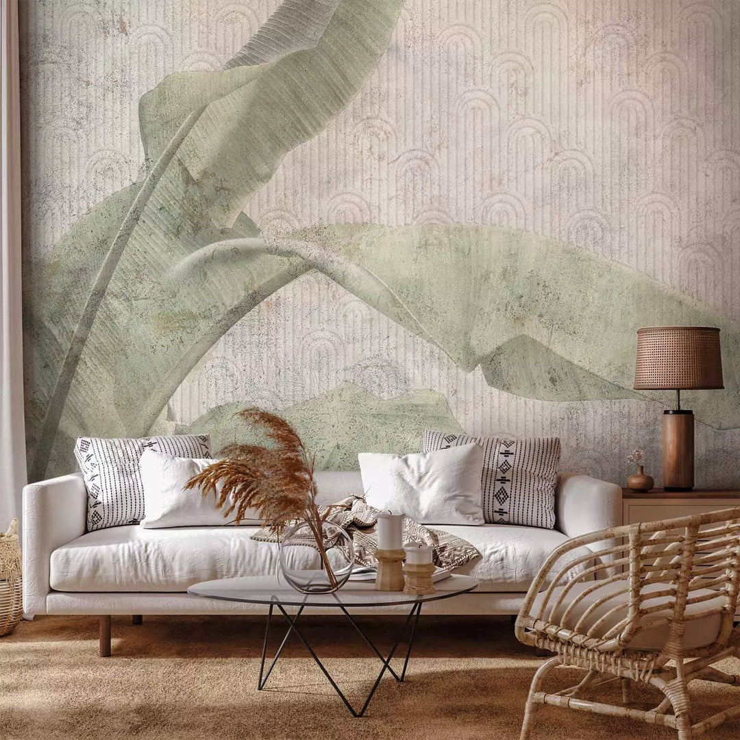 Fototapeet - Eksootilised lehed rohekas toonides, 151875