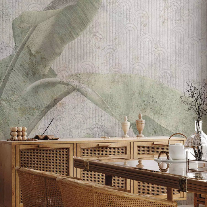 Fototapeet - Eksootilised lehed rohekas toonides, 151875