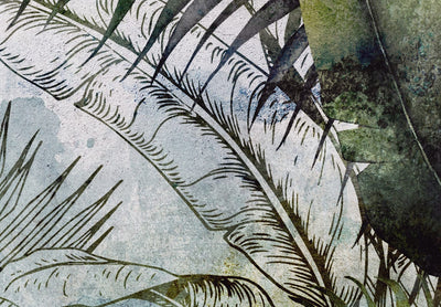 Tropiskas fototapetes zaļā krāsā - Mājas anklāvs, 136502 G-ART