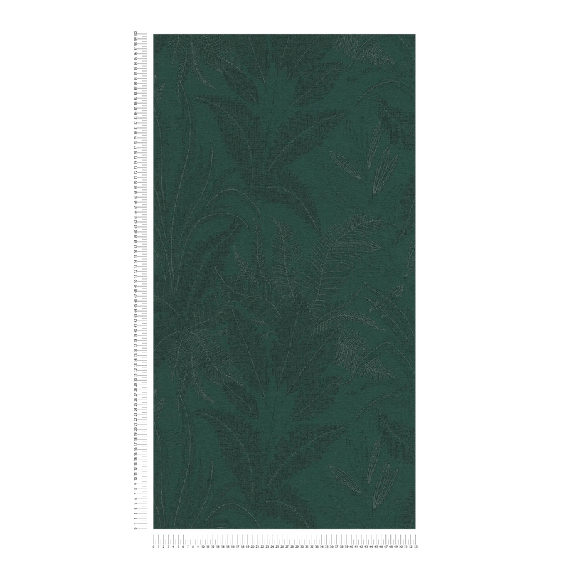 Tropical wallpaper with leaf pattern in dark green, 1406377 AS Creation