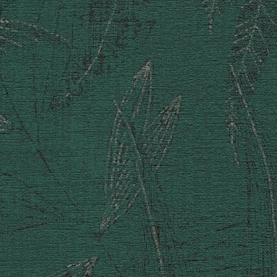 Atogrąžų tapetai su lapų raštu tamsiai žalios spalvos, 1406377 AS Creation