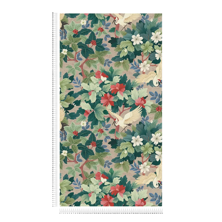 Tropiskas tapetes ar lapu un putnu rakstu - 3012465 AS Creation