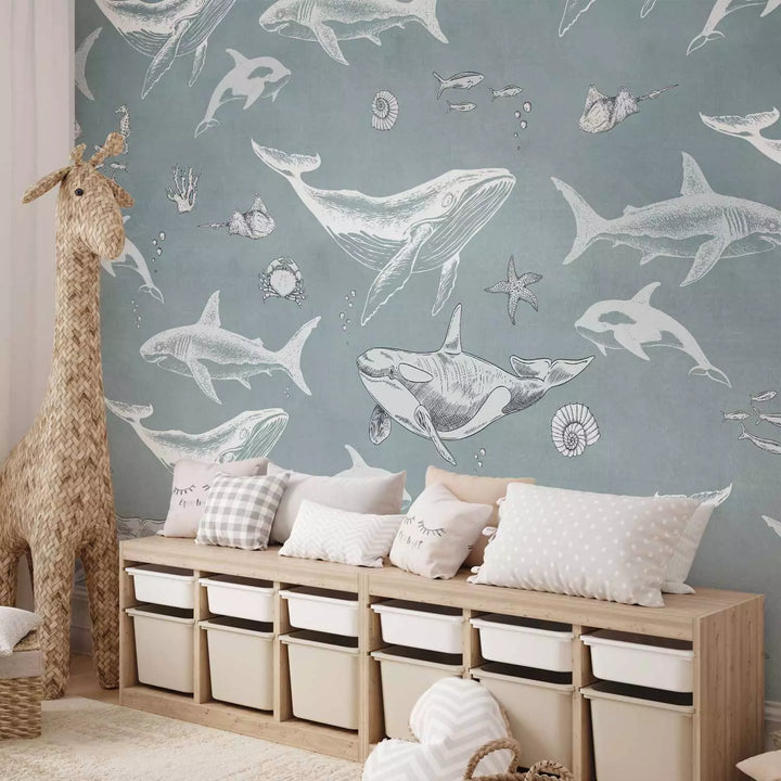 Fototapeet - Veealune maailm sinisel taustal, 149200