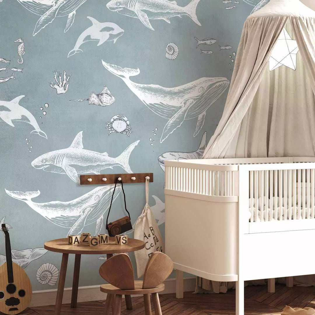 Fototapeet - Veealune maailm sinisel taustal, 149200