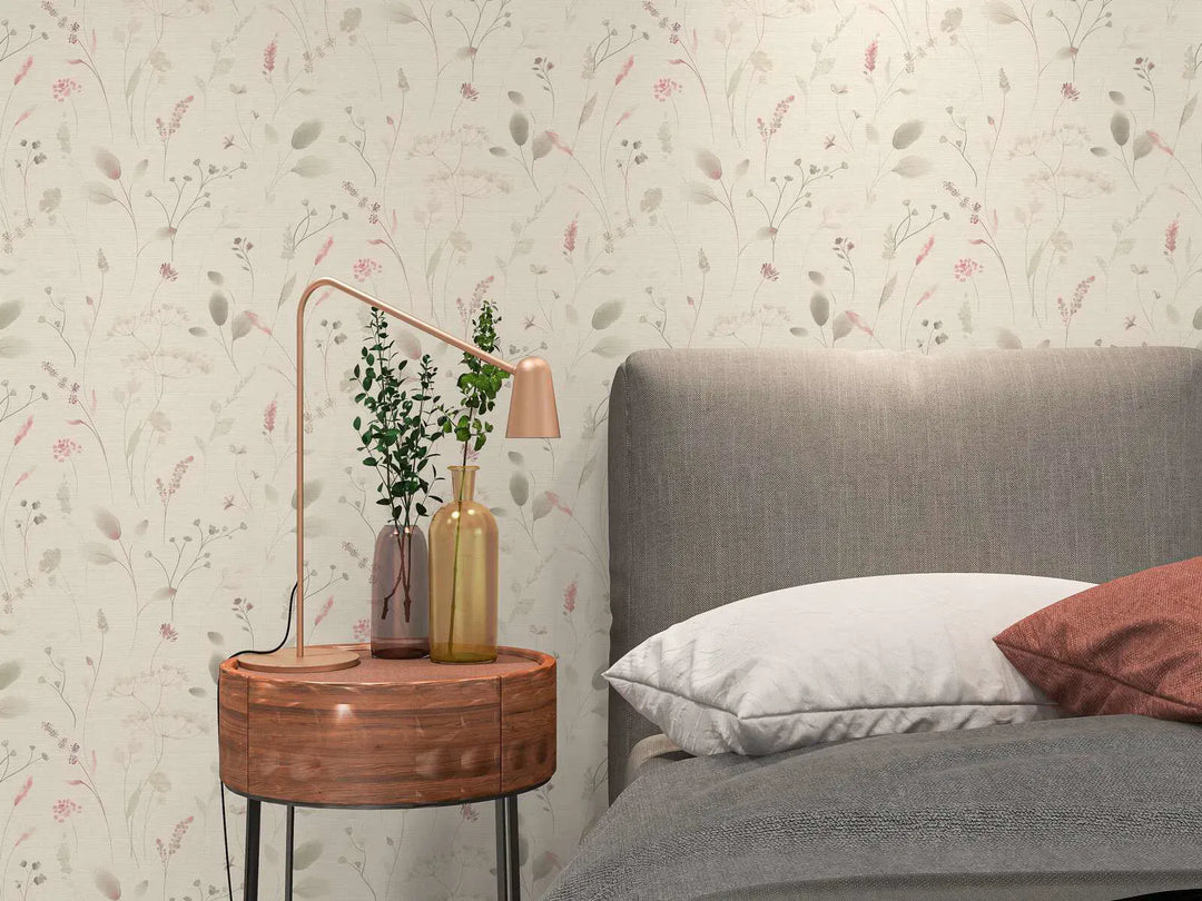 Vides draudzīgas tapetes ar ziediem un zāli, ar matētu apdari, 3012227 AS Creation