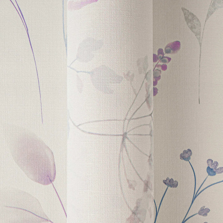 Jautras tapetes ar ziediem un augiem | balta, violeta, 3012226 AS Creation