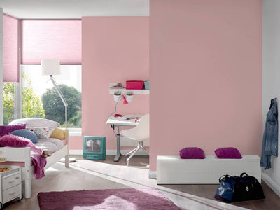 Solid colour children's wallpaper for girls' room, pink, 1354277 Without PVC AS Creation